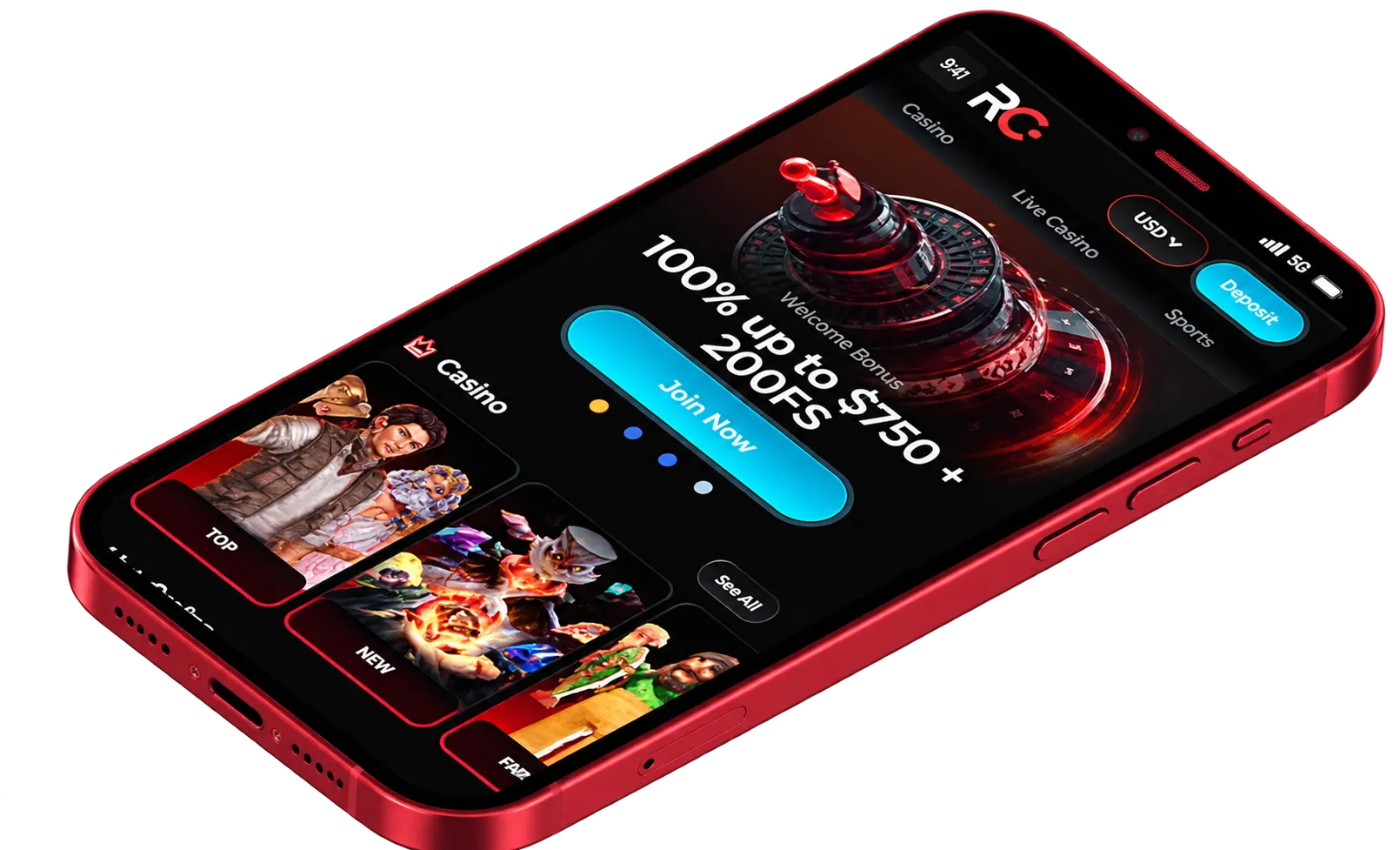 Revolution Casino App-Screenshot